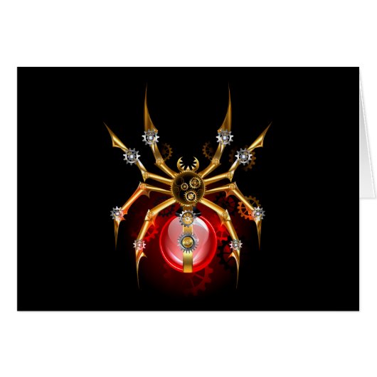 Steampunk spider on black (Front Horizontal)