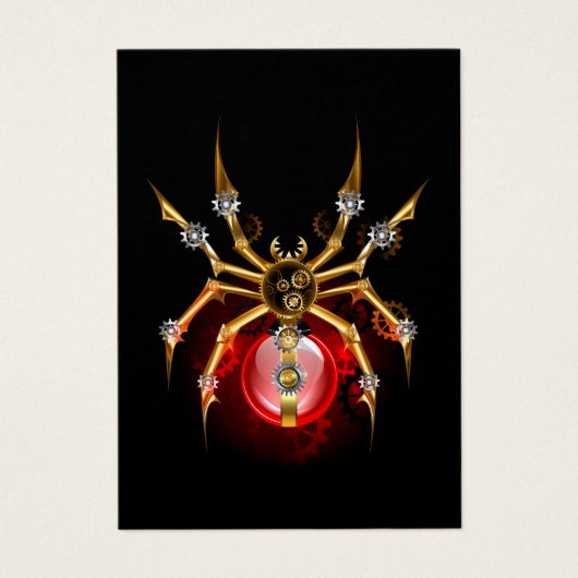 Steampunk spider on black (Front)