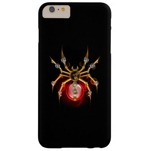 Steampunk spider on black barely there iPhone 6 plus case
