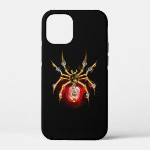 Steampunk spider on black iPhone 12 mini case
