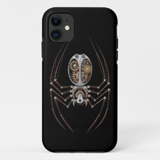 Steampunk Spider on Black iPhone 11 Case