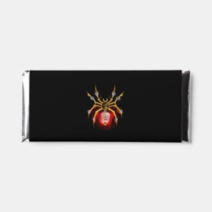 Steampunk spider on black hershey bar favors