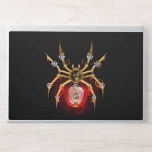 Steampunk spider on black HP laptop skin