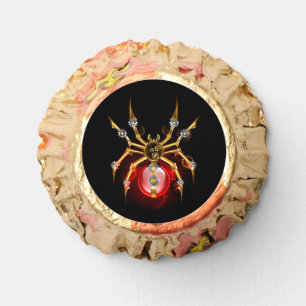Steampunk spider on black reese's peanut butter cups