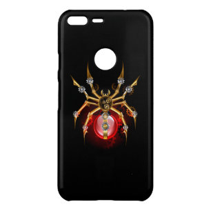 Steampunk spider on black uncommon google pixel XL case