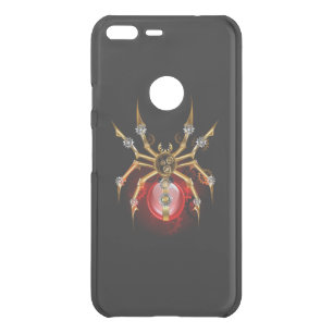 Steampunk spider on black uncommon google pixel XL case