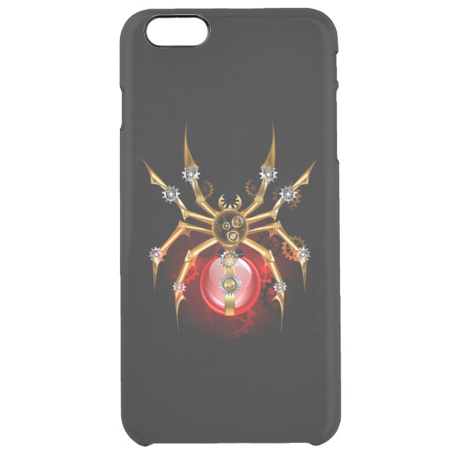 Steampunk spider on black uncommon iPhone case (Back)