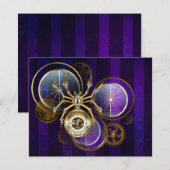 Steampunk Spider on Purple Background (Front/Back)