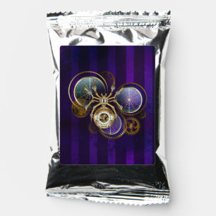 Steampunk Spider on Purple Background Coffee Drink Mix