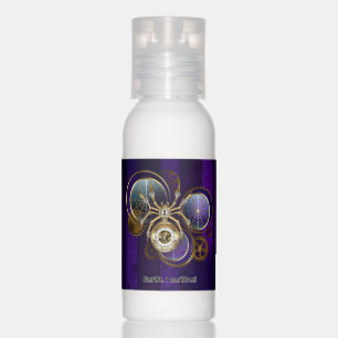 Steampunk Spider on Purple Background Hand Lotion