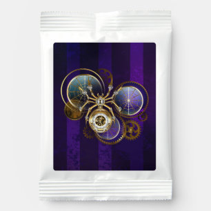 Steampunk Spider on Purple Background Hot Chocolate Drink Mix