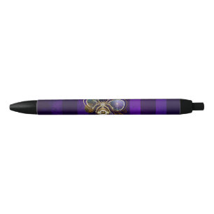 Steampunk Spider on Purple Background Pen