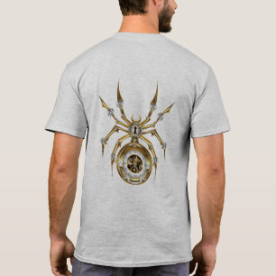 Steampunk Spider on Purple Background T-Shirt
