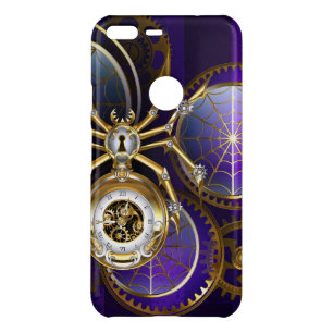 Steampunk Spider on Purple Background Uncommon Google Pixel XL Case