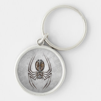 Steampunk Spider on Rough Steel Keychain