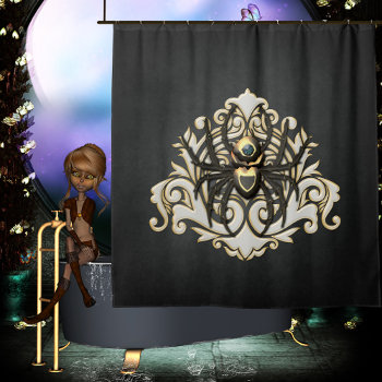 Steampunk Spider Shower Curtain by stylishdesign1 at Zazzle