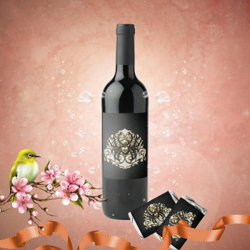 Steampunk Spider Wine Label by stylishdesign1 at Zazzle