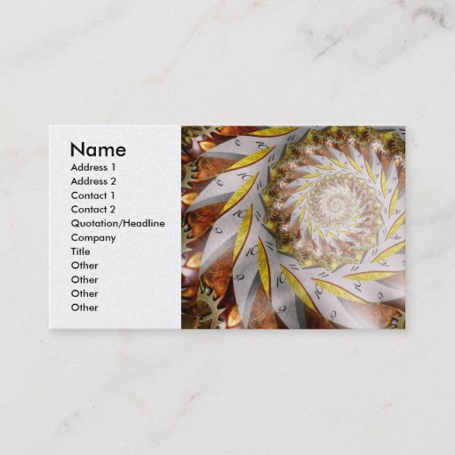 Customizable Steampunk - Spiral - Time Iris Business Card Templates