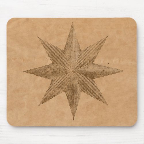 Steampunk Star Mouse Pad