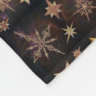 Steampunk Stars Fleece Blanket