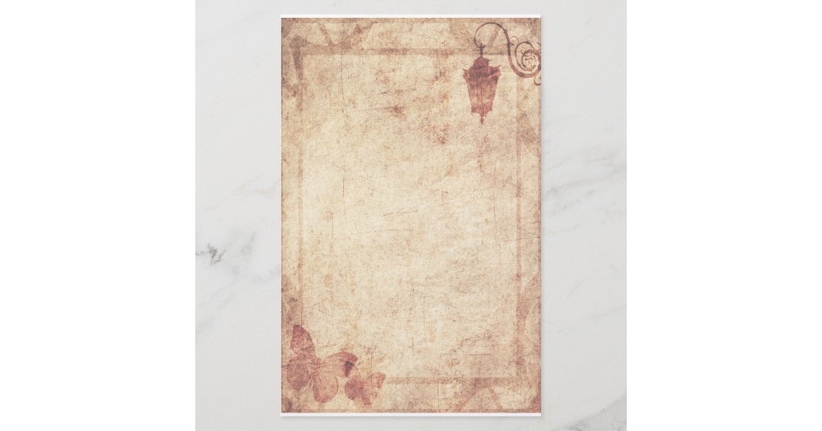 Steampunk Stationery - Lamppost and Butterfly | Zazzle