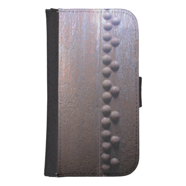 Steampunk Steel-plated Metal-look Gift Samsung Galaxy Wallet Case (Front)
