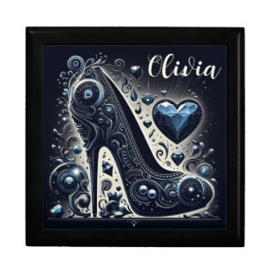 Steampunk Stiletto and Hearts Keepsake Box