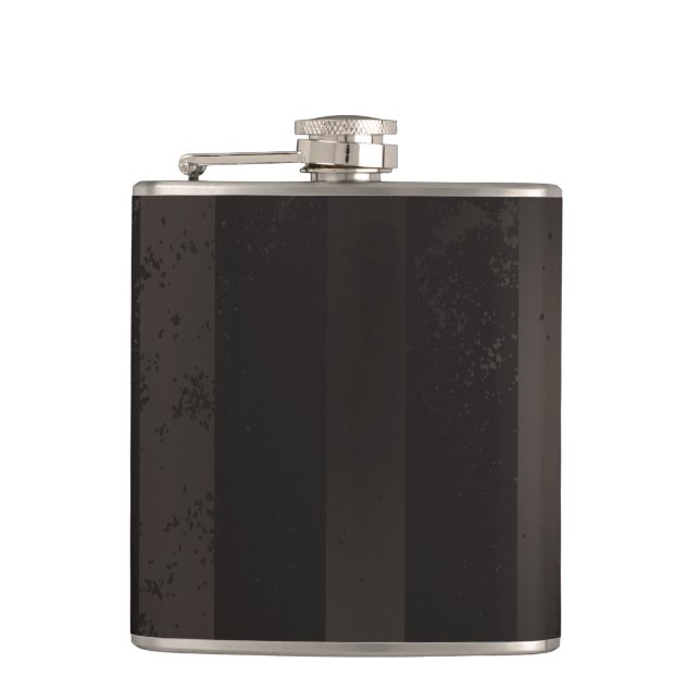 Steampunk striped brown background flask (Front)