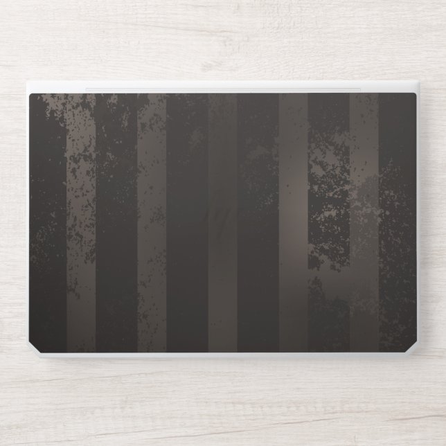 Steampunk striped brown background HP laptop skin (Front)