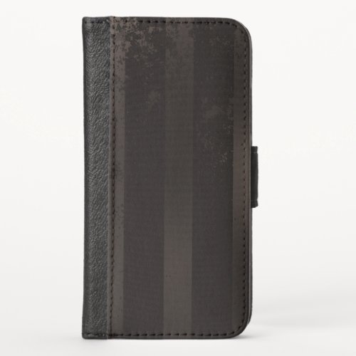 Steampunk striped brown background iPhone x wallet case