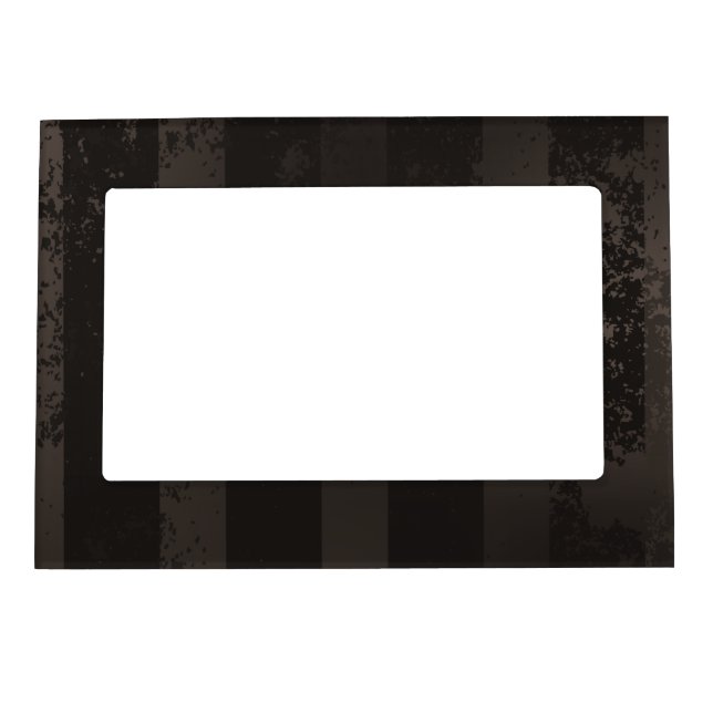 Steampunk striped brown background magnetic frame (Front)