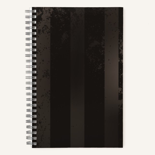 Steampunk striped brown background notebook (Front)