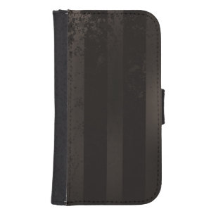 Steampunk striped brown background galaxy s4 wallet case