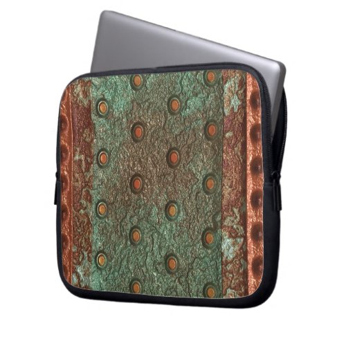 Steampunk Studded Metal Textured Grunge Look Laptop Sleeve