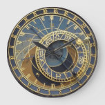 Steampunk Style Astronimical Prague Large Clock at Zazzle