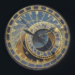 Steampunk style astronimical prague large clock<br><div class="desc">Confusing complex steampunk style , gothic antique historic anatomical clock in the city center of Prague, in the Czech Republic in black and gold. PLEASE NOTE this is a photographic print like all products on Zazzle and is not 3d, only the hands move all other dials are part of the...</div>