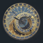 Steampunk style astronimical prague large clock<br><div class="desc">Confusing complex steampunk style , gothic antique historic anatomical clock in the city center of Prague, in the Czech Republic in black and gold. PLEASE NOTE this is a photographic print like all products on Zazzle and is not 3d, only the hands move all other dials are part of the...</div>