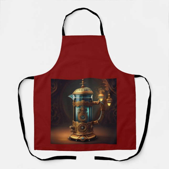 Steampunk Style French Press Apron (Front)