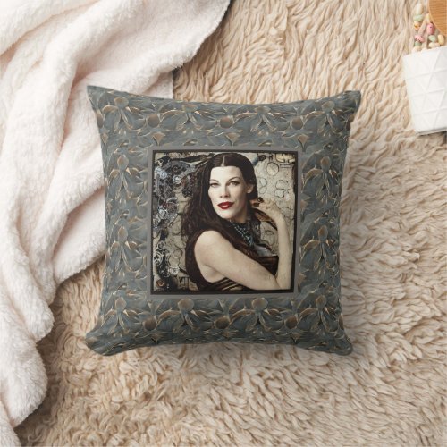 Steampunk style Liv Tyler and custom dbl_sided Throw Pillow
