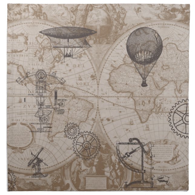 Steampunk Style Napkins (Front)