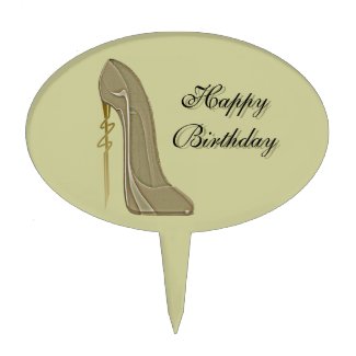 Steampunk Style Stiletto Shoe Art Cake Topper