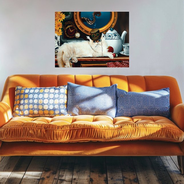  Steampunk Submarine Tea Cat Poster (Creator Uploaded)