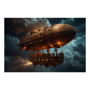 Steampunk Submersible Ocean-liner Poster