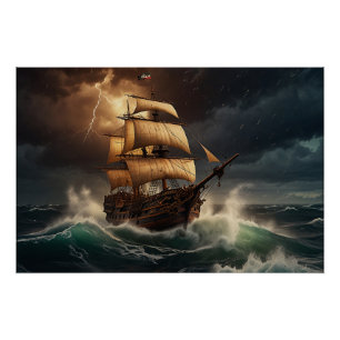 Steampunk Submersible Ocean-liner Poster