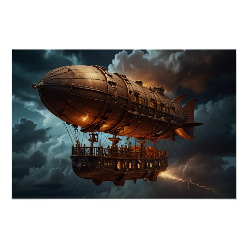 Steampunk Submersible Ocean_liner Poster