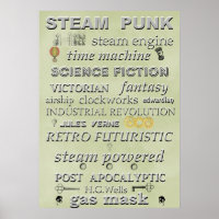 Steampunk Subway Art Poster