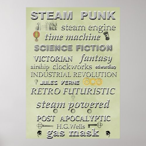 Steampunk Subway Art Poster