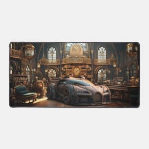 Steampunk Super Car Speed Auto Desk Mat