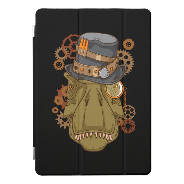 Steampunk T Rex Dinosaur Lover Kids Tyrannosaurus iPad Pro Cover (Front)