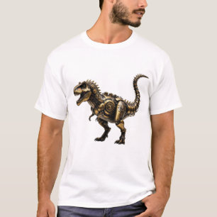 Steampunk T-Rex Mech – Brass Dino Beast T-Shirt